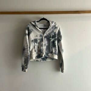 Cropped Tie Die Zip Up